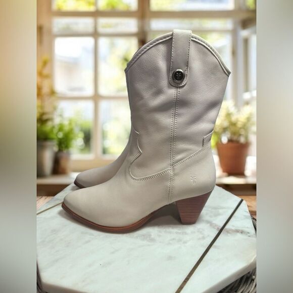 FRYE June Leather Western Cowgirl Boot Size 5.5 - Picture 4 of 14